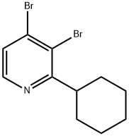 3,4-Dibromo-2-(cyclohexyl)pyridine Struktur