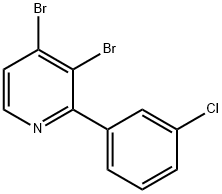 3,4-Dibromo-2-(3-chlorophenyl)pyridine Struktur