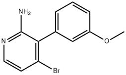 2-Amino-4-bromo-3-(3-methoxyphenyl)pyridine Struktur