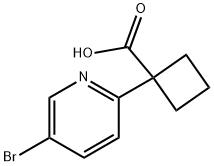 1-(5-bromopyridin-2-yl)cyclobutanecarboxylic acid Struktur