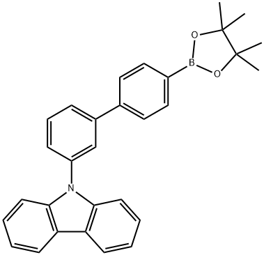 9-[4'-(4,4,5,5-TETRAMETHYL-1,3,2-DIOXABOROLAN-2-YL)[1,1'-BIPHENYL]-3-YL]-9H-CARBAZOLE Struktur