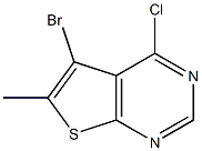 5-bromo-4-chloro-6-methylthieno[2,3-d]pyrimidine Struktur