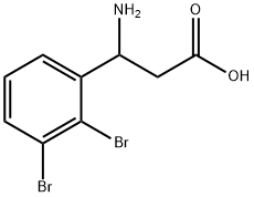 3-amino-3-(2,3-dibromophenyl)propanoic acid Struktur