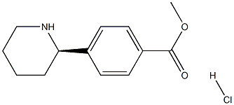 methyl (R)-4-(piperidin-2-yl)benzoate hydrochloride Struktur