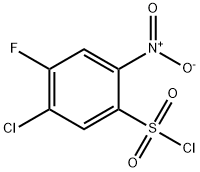 5-chloro-4-fluoro-2-nitrobenzene-1-sulfonyl chloride Struktur