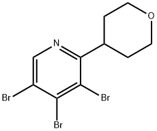 2-(4-Tetrahydropyranyl)-3,4,5-tribromopyridine Struktur