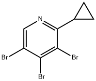 2-Cyclopropyl-3,4,5-tribromopyridine Struktur