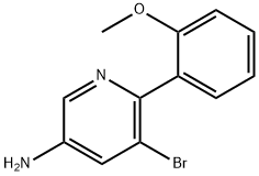 3-Amino-5-bromo-6-(2-methoxyphenyl)pyridine Struktur