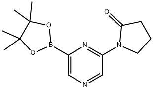 1-(6-(4,4,5,5-tetramethyl-1,3,2-dioxaborolan-2-yl)pyrazin-2-yl)pyrrolidin-2-one Struktur