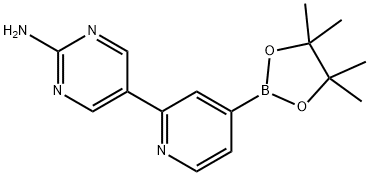 2-(2-Amino-5-pyrimidyl)pyridine-4-boronic acid pinacol ester Struktur