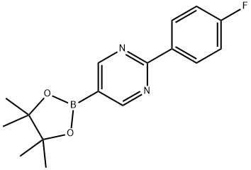 2-(4-fluorophenyl)-5-(4,4,5,5-tetramethyl-1,3,2-dioxaborolan-2-yl)pyrimidine Struktur