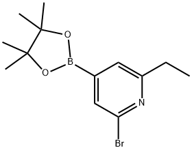 2-Bromo-6-ethylpyridine-4-boronic acid pinacol ester Struktur