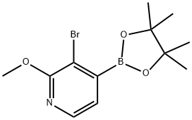 3-bromo-2-methoxy-4-(4,4,5,5-tetramethyl-1,3,2-dioxaborolan-2-yl)pyridine Struktur