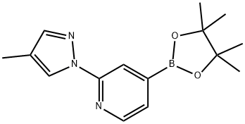 2-(4-methyl-1H-pyrazol-1-yl)-4-(4,4,5,5-tetramethyl-1,3,2-dioxaborolan-2-yl)pyridine Struktur