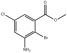 methyl 3-amino-2-bromo-5-chlorobenzoate Struktur