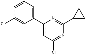 4-Chloro-2-cyclopropyl-6-(3-chlorophenyl)pyrimidine Struktur