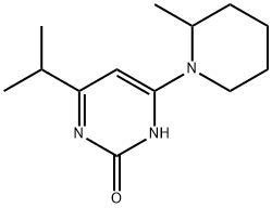 2-Hydroxy-4-(2-methylpiperidin-1-yl)-6-(iso-propyl)pyrimidine Struktur