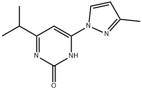 2-Hydroxy-4-(1H-3-methylpyrozol-1-yl)-6-(iso-propyl)pyrimidine Struktur