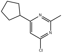 4-chloro-6-cyclopentyl-2-methylpyrimidine Struktur