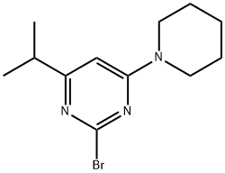 2-Bromo-4-(piperidin-1-yl)-6-(iso-propyl)pyrimidine Struktur