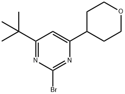 2-bromo-4-(4-tetrahydropyranyl)-6-(tert-butyl)pyrimidine Struktur