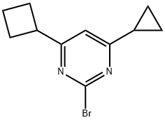 2-bromo-4-(cyclobutyl)-6-cyclopropylpyrimidine Struktur