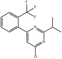 4-chloro-2-(iso-propyl)-6-(2-trifluoromethylphenyl)-pyrimidine Struktur