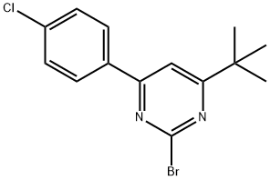 2-bromo-4-(4-chlorophenyl)-6-(tert-butyl)pyrimidine Struktur