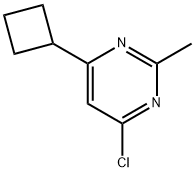 4-chloro-6-cyclobutyl-2-methylpyrimidine Struktur