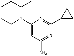 4-Amino-2-cyclopropyl-6-(2-methylpiperidin-1-yl)pyrimidine Struktur