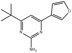 2-amino-4-(3-furyl)-6-(tert-butyl)pyrimidine Struktur