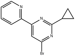 4-Bromo-2-cyclopropyl-6-(2-pyridyl)pyrimidine Struktur