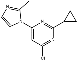 4-Chloro-2-cyclopropyl-6-(2-methylimidazol-1-yl)pyrimidine Struktur