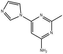 4-amino-2-methyl-6-(1H-imidazol-1-yl)pyrimidine Struktur