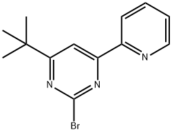 2-bromo-4-(pyridin-2-yl)-6-(tert-butyl)pyrimidine Struktur