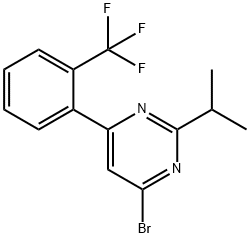 4-Bromo-2-(iso-propyl)-6-(2-trifluoromethylphenyl)-pyrimidine Struktur