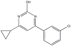 2-hydroxy-4-(3-chlorophenyl)-6-cyclopropylpyrimidine Struktur