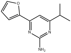 2-Amino-4-(2-furyl)-6-(iso-propyl)pyrimidine Struktur