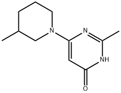 4-hydroxy-2-methyl-6-(3-methylpiperidin-1-yl)pyrimidine Struktur