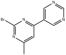 2-Bromo-4-(pyrimidin-5-yl)-6-methylpyrimidine Struktur