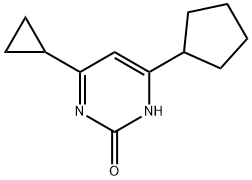 2-hydroxy-4-(cyclopentyl)-6-cyclopropylpyrimidine Struktur