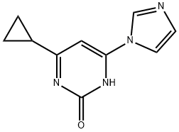 2-hydroxy-4-(1H-imidazol-1-yl)-6-cyclopropylpyrimidine Struktur