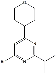 4-Bromo-2-(iso-propyl)-6-(4-tetrahydropyranyl)pyrimidine Struktur