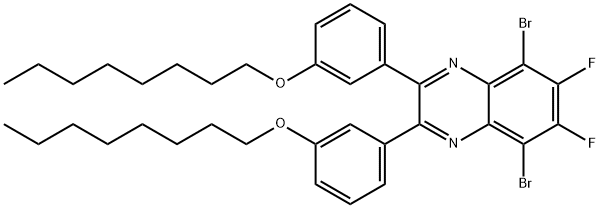 Quinoxaline, 5,8-dibromo-6,7-difluoro-2,3-bis[3-(octyloxy)phenyl]- Struktur