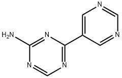 4-(5-Pyrimidyl)-1,3,5-triazin-2-amine Struktur