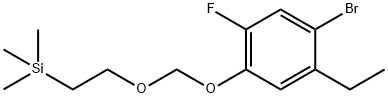 (2-((4-bromo-5-ethyl-2-fluorophenoxy)methoxy)ethyl)trimethylsilane Struktur