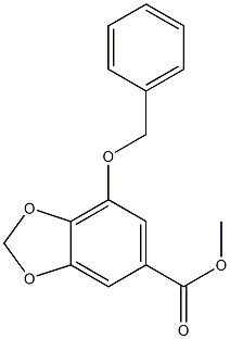 methyl 7-(benzyloxy)benzo[d][1,3]dioxole-5-carboxylate Struktur