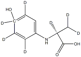 D-4-Hydroxyphenyl-d4-alanine-2,3,3-d3 Struktur