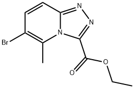 ethyl 6-bromo-5-methyl-[1,2,4]triazolo[4,3-a]pyridine-3-carboxylate Struktur