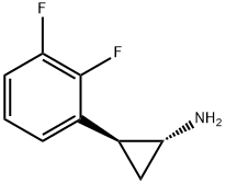 Cyclopropanamine, 2-(2,3-difluorophenyl)-, (1R,2S)- Struktur